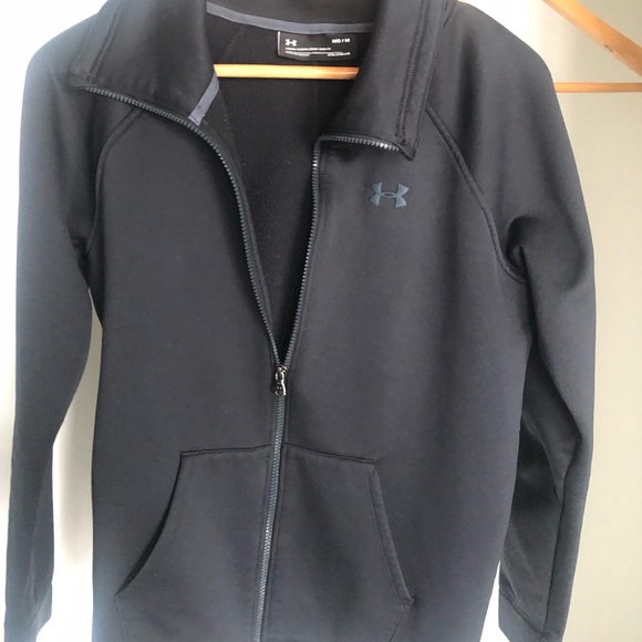 Under Armour Cold Gear “Storm” Black  Full-Zip Fleece Lined Fitted Jacket Medium - Picture 5 of 14